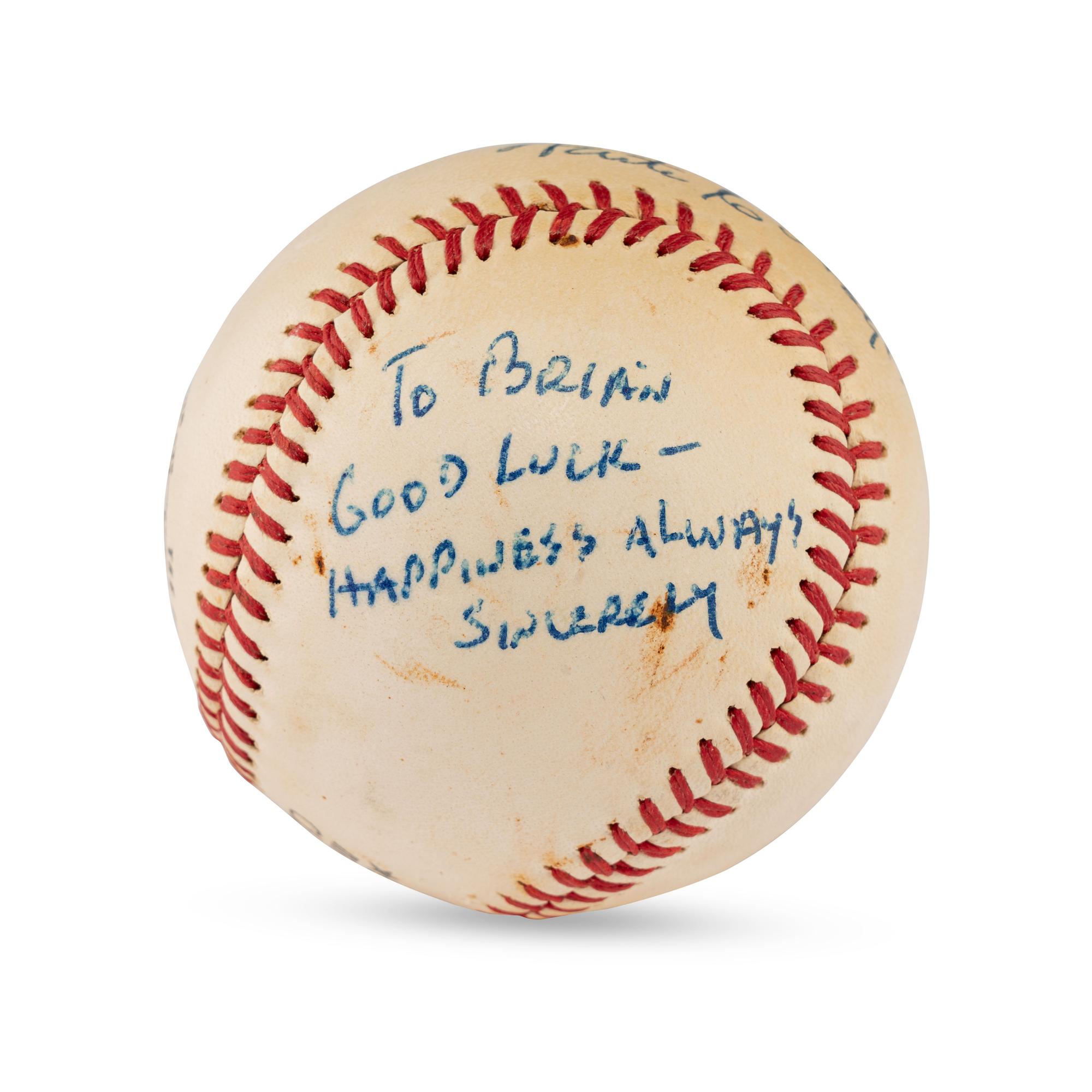 A Waite Hoyt Single Signed Autograph Baseball (Beckett Authentication Services Letter of Authenticity)