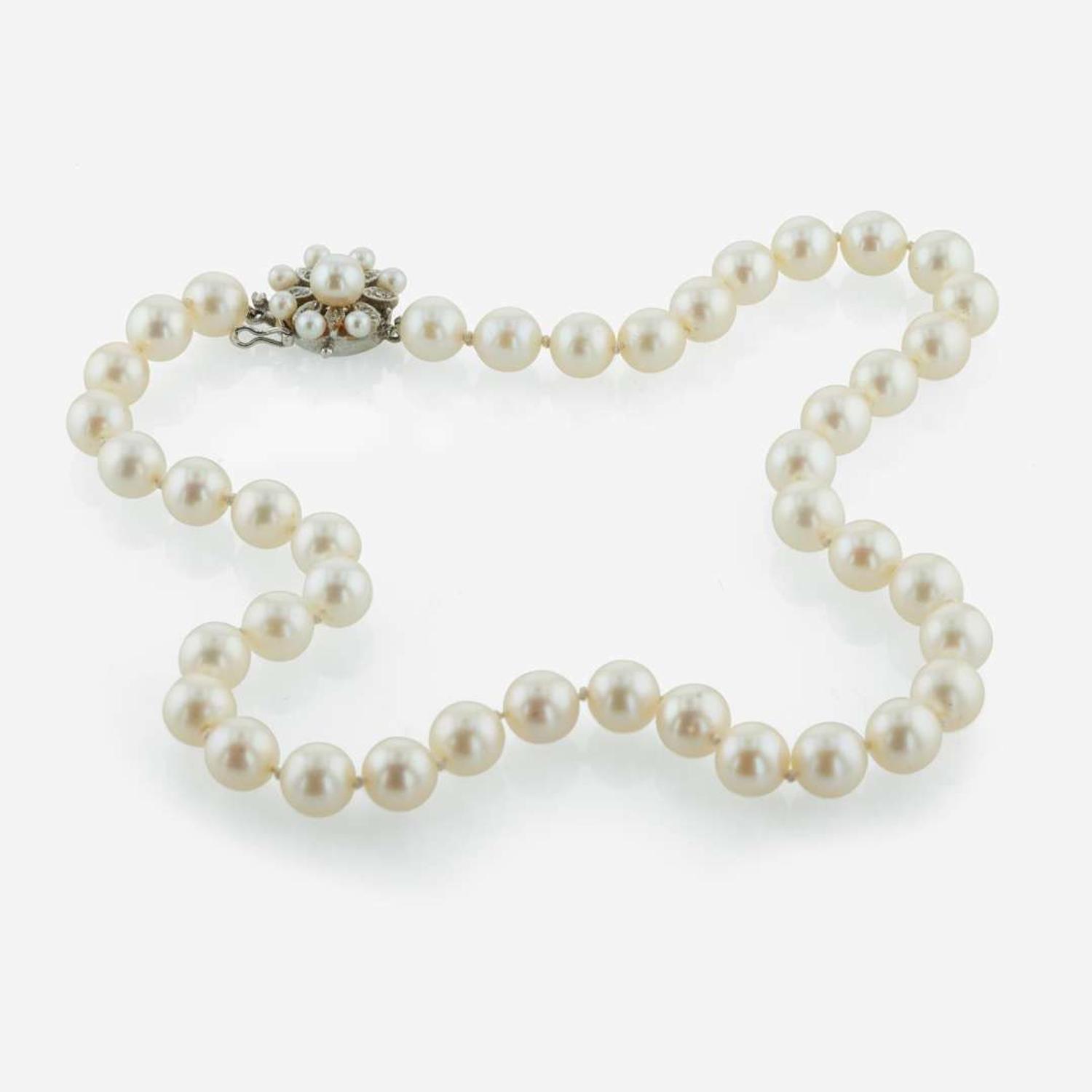 A Collection of 14K White Gold and Pearl Jewelry