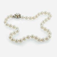 A Collection of 14K White Gold and Pearl Jewelry