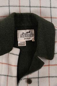 Hermès Wool Plaid Coat, 1980s