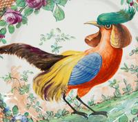 A Pair of Porcelain Plates Painted with Exotic Birds
