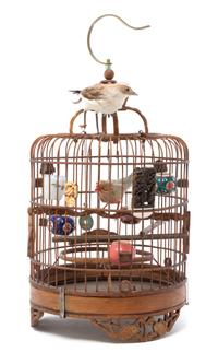 A Bamboo Bird Cage Height 17 inches. — LATE 19TH/EARLY 20TH CENTURY