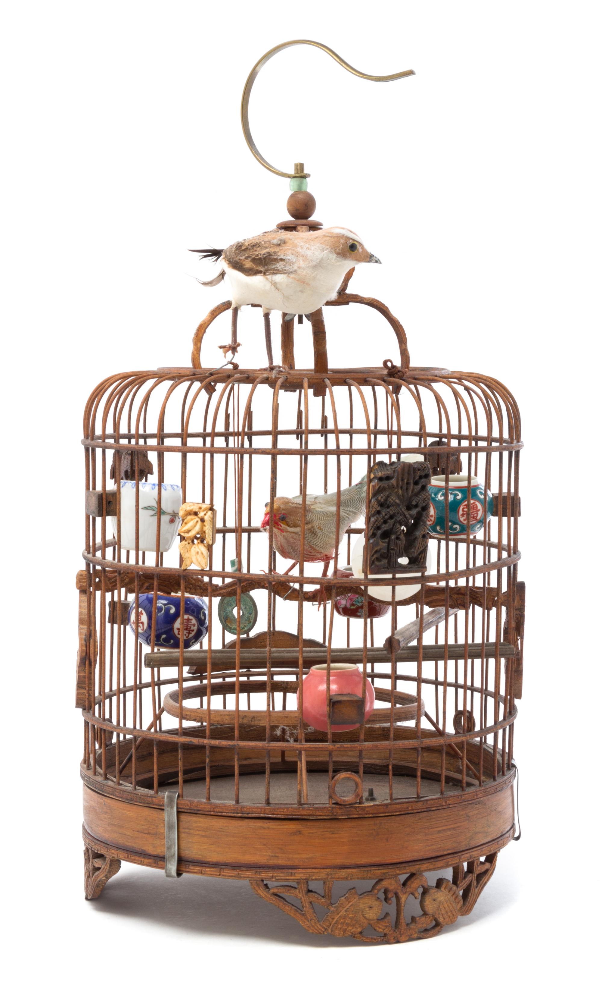 A Bamboo Bird Cage Height 17 inches. — LATE 19TH/EARLY 20TH CENTURY