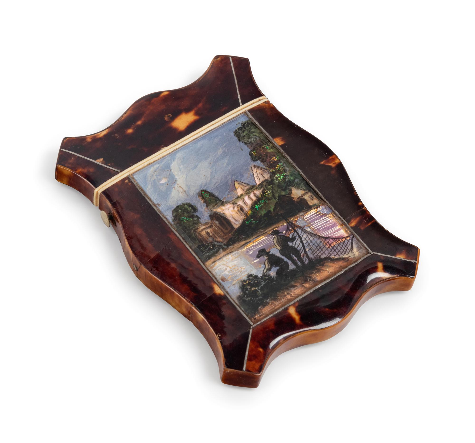 An Irish Tortoise Shell Card Case