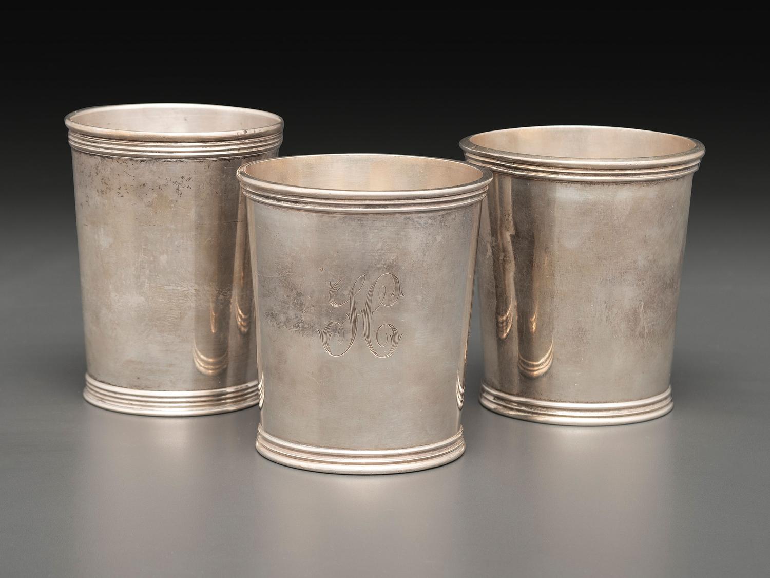 Three Silver Julep Cups