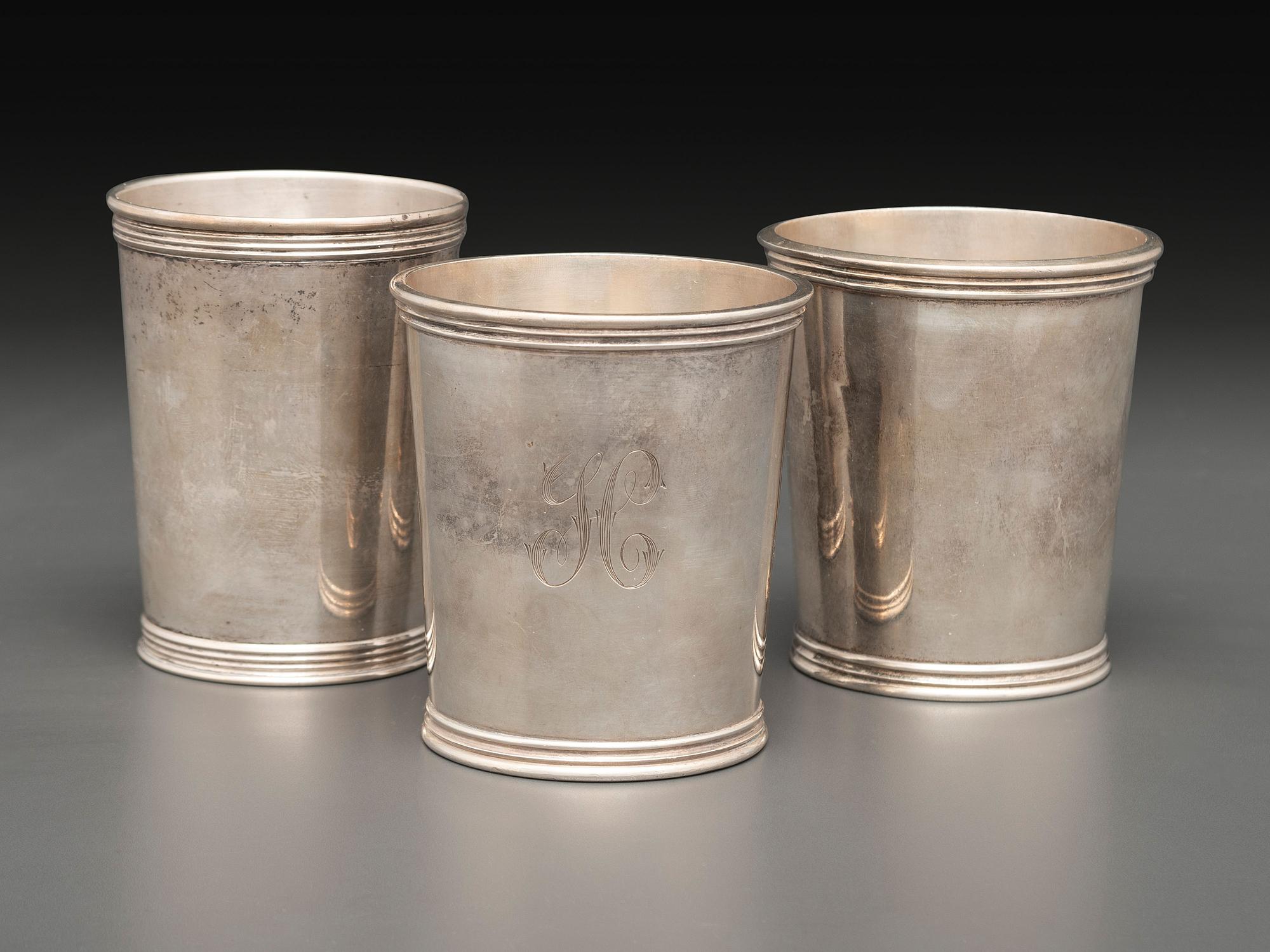 Three Silver Julep Cups