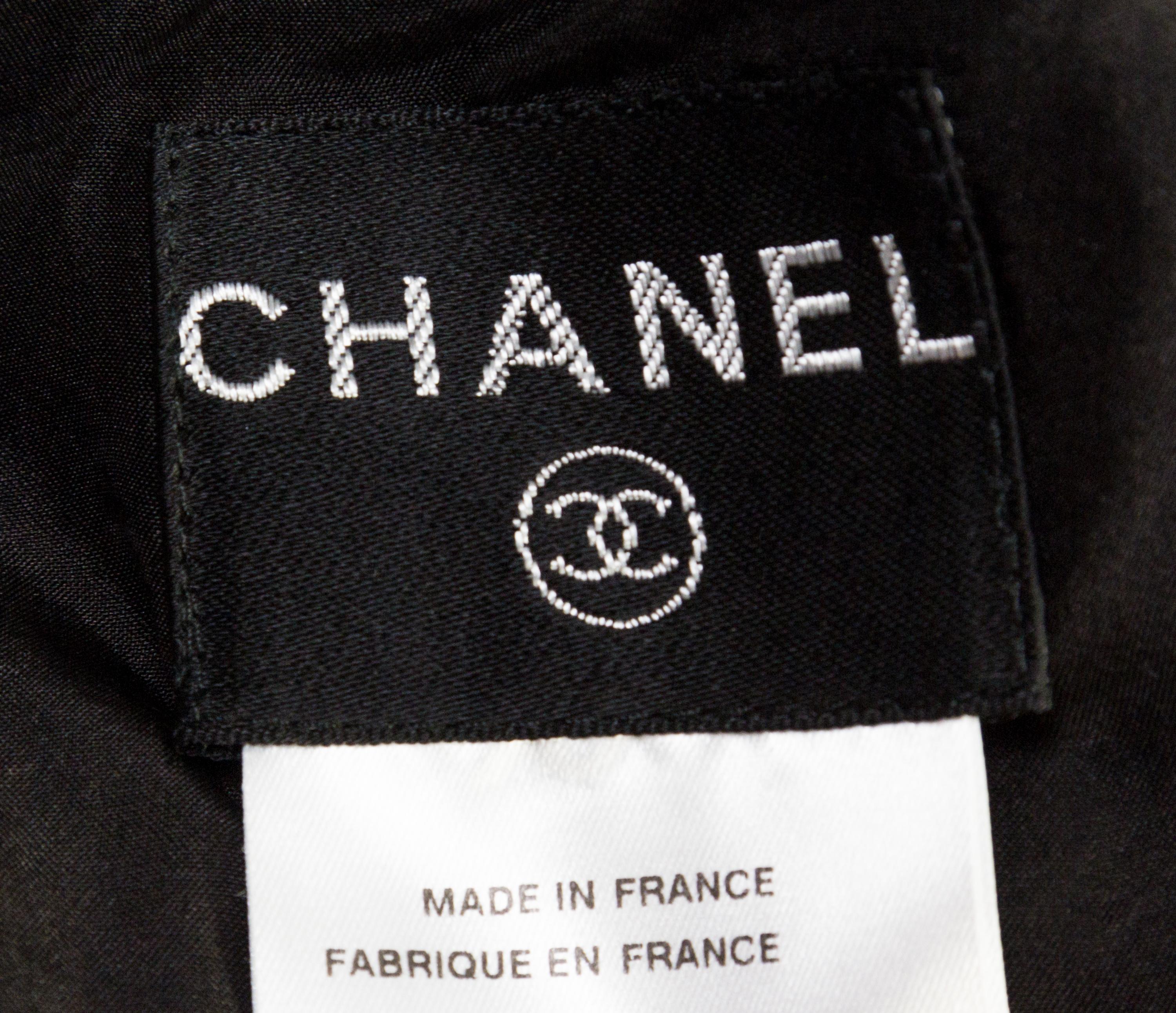 A Chanel Black Silk Dress Ensemble, Size 36.