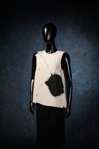 Ralph Rucci Printed and Beaded Silk Sleeveless Top, Fall 2011