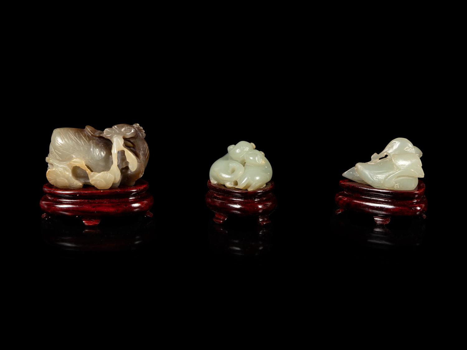 Six Chinese Jade Carvings of Animals
