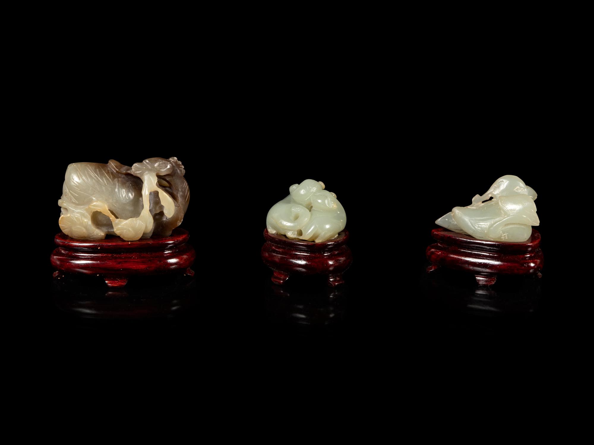 Six Chinese Jade Carvings of Animals