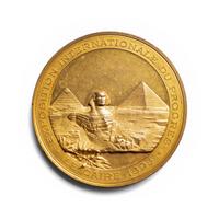 [EXONUMIA] A Gilt-Bronze Commemorative Medallion by Stefano Johnson (1836-e. 20th Century) for the 1895 International Exposition