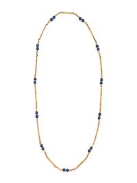 YELLOW GOLD AND LAPIS LAZULI NECKLACE