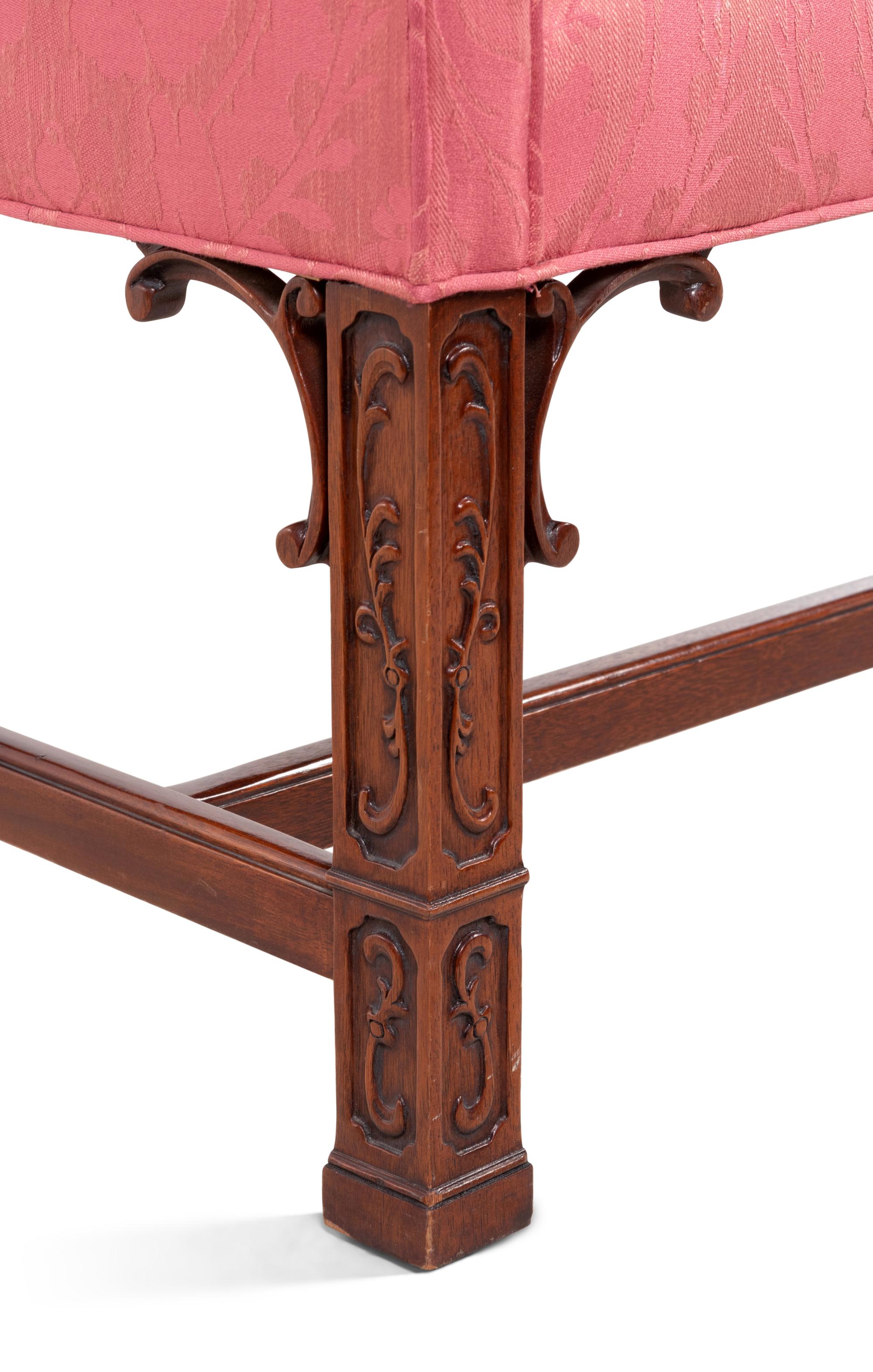 A George III Style Diminutive Camelback Settee