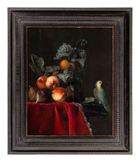 Still Life with Peaches and a Perroquet , 1651