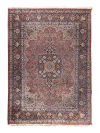 A Qom Wool and Silk Rug