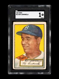 A 1952 Topps Roy Campanella Baseball Card No. 314 (SGC 1)