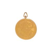 BUECHE GIROD, YELLOW GOLD LIBERTY COIN PENDANT / WATCH