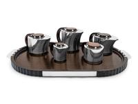 A Puiforcat Silver-Plate Six-Piece Tea and Coffee Service
