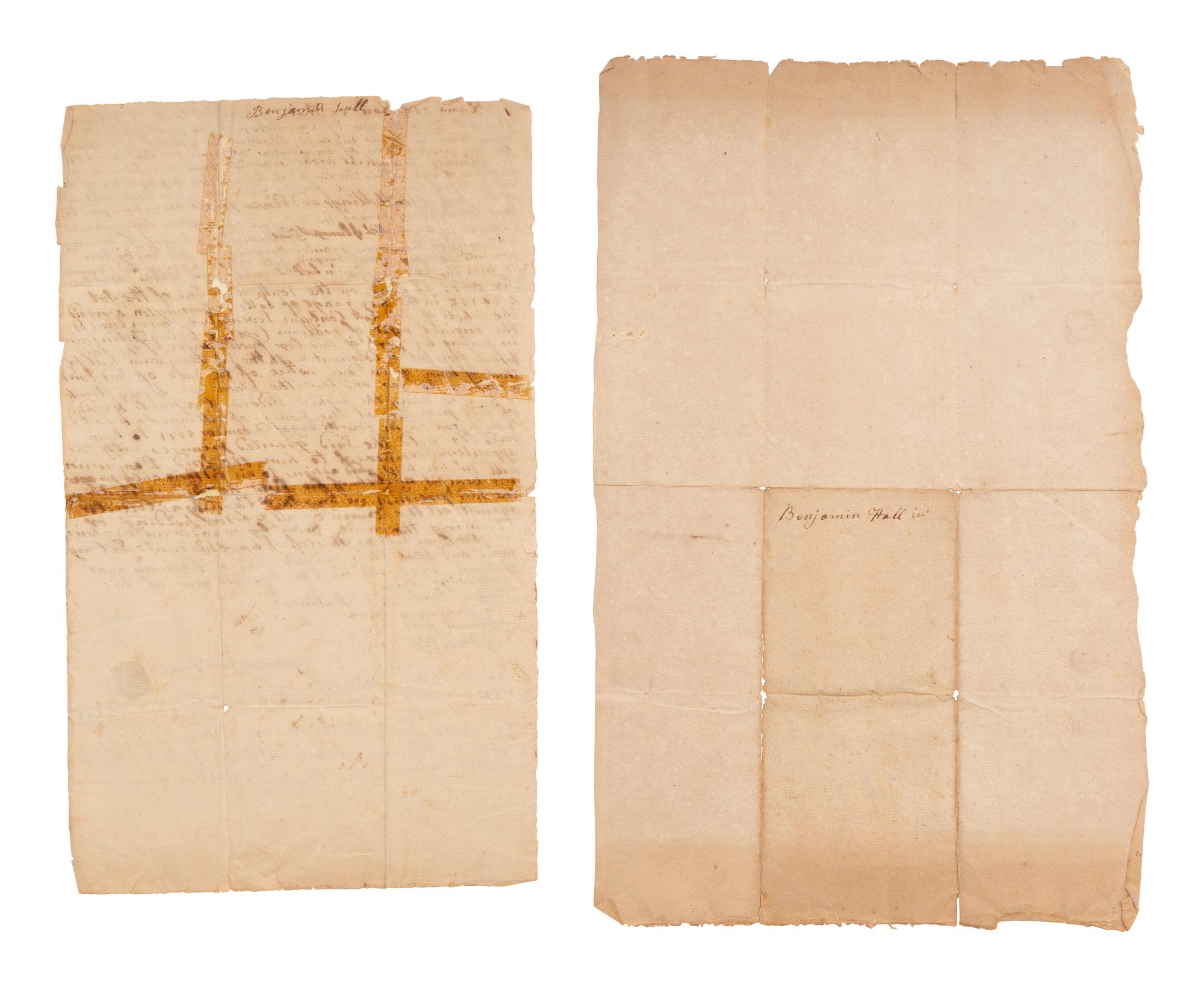 [REVOLUTIONARY WAR]. Group of 2 New Hampshire land indentures, comprising: