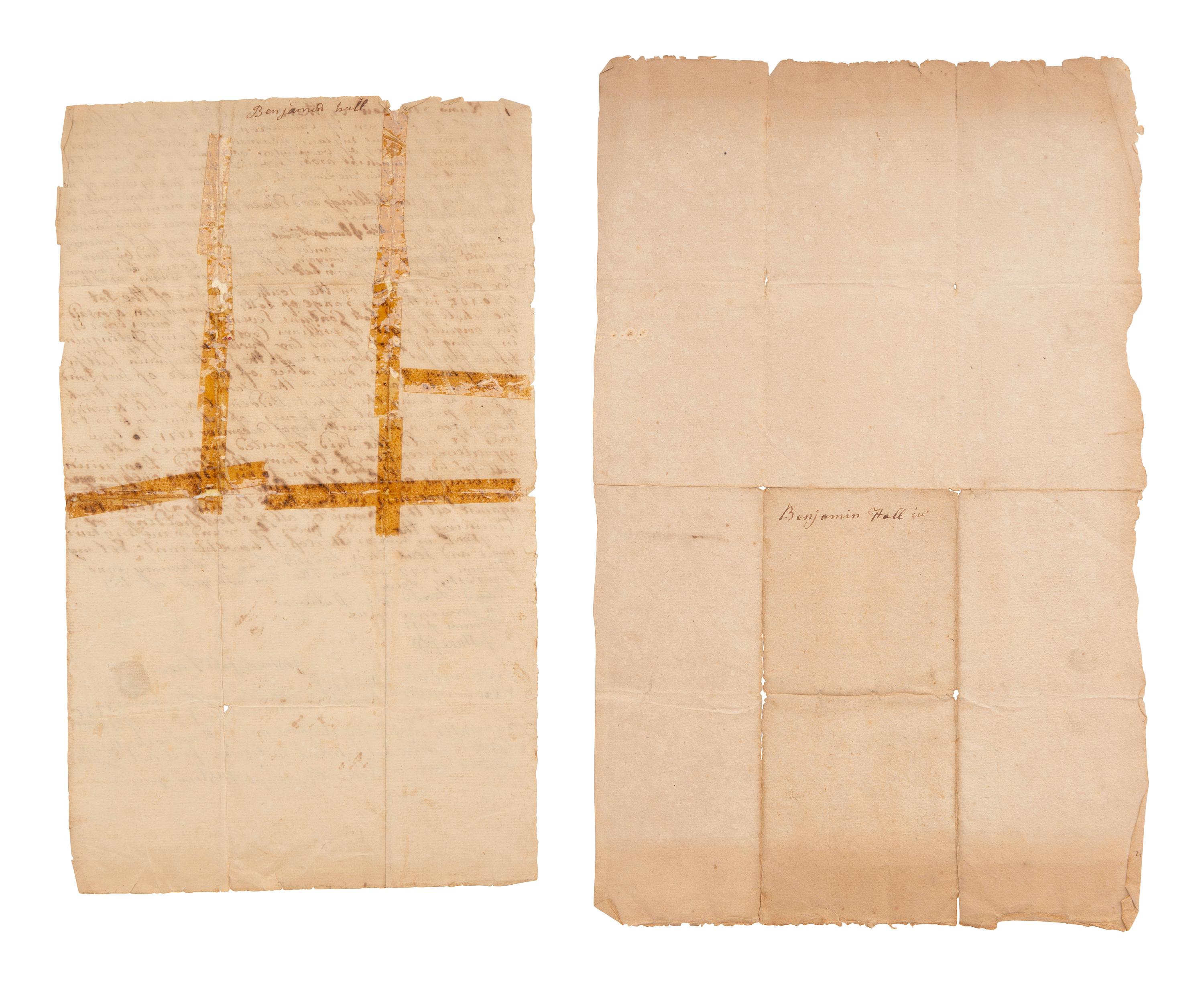 [REVOLUTIONARY WAR]. Group of 2 New Hampshire land indentures, comprising: