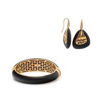 ROBERTO COIN, EBONY WOOD AND COLORED DIAMOND 'CAPRI PLUS' SET