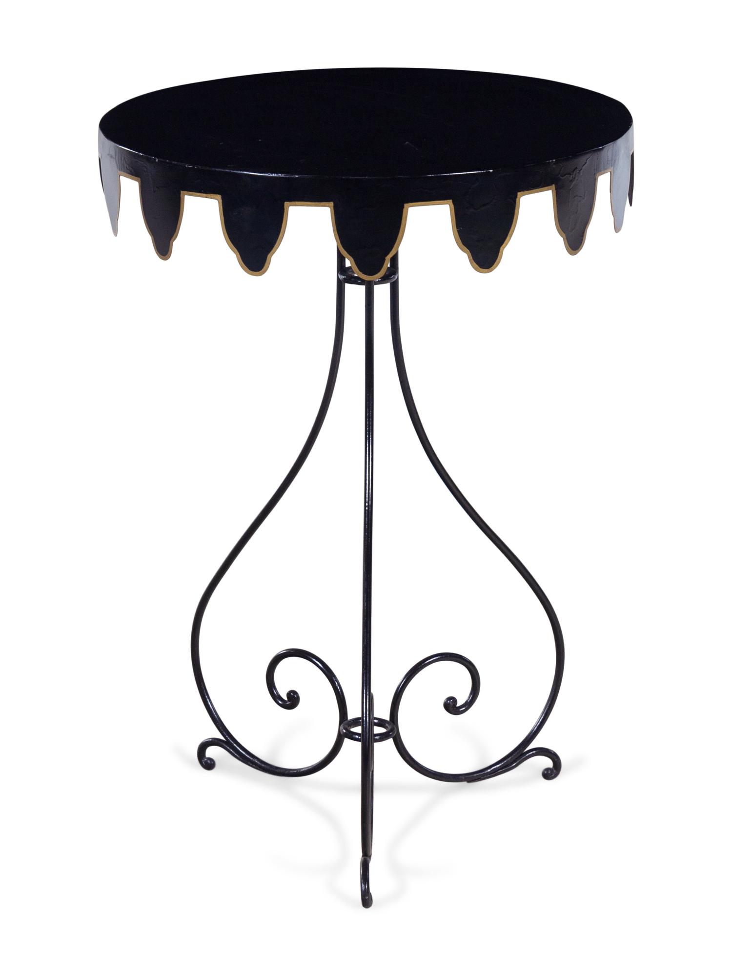 A Painted Tole Side Table
