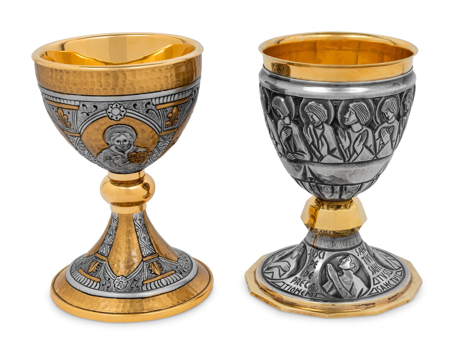 Two Silver Communion Chalices
