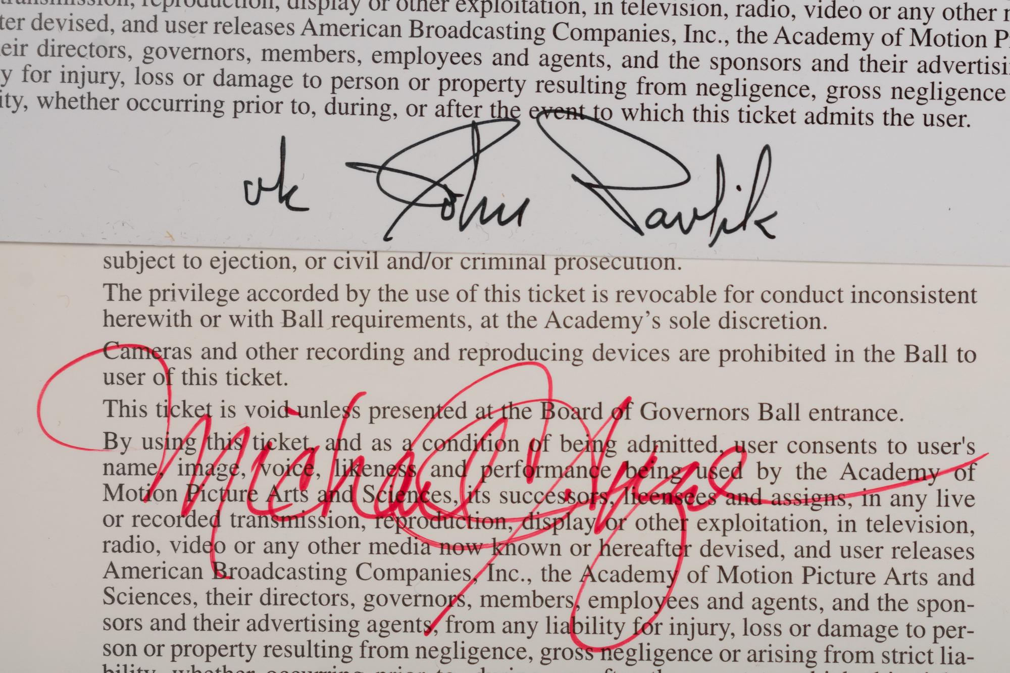 (Events) A group of approximately 14 pieces of ephemera from the 71st - 74th Academy Awards, comprising: