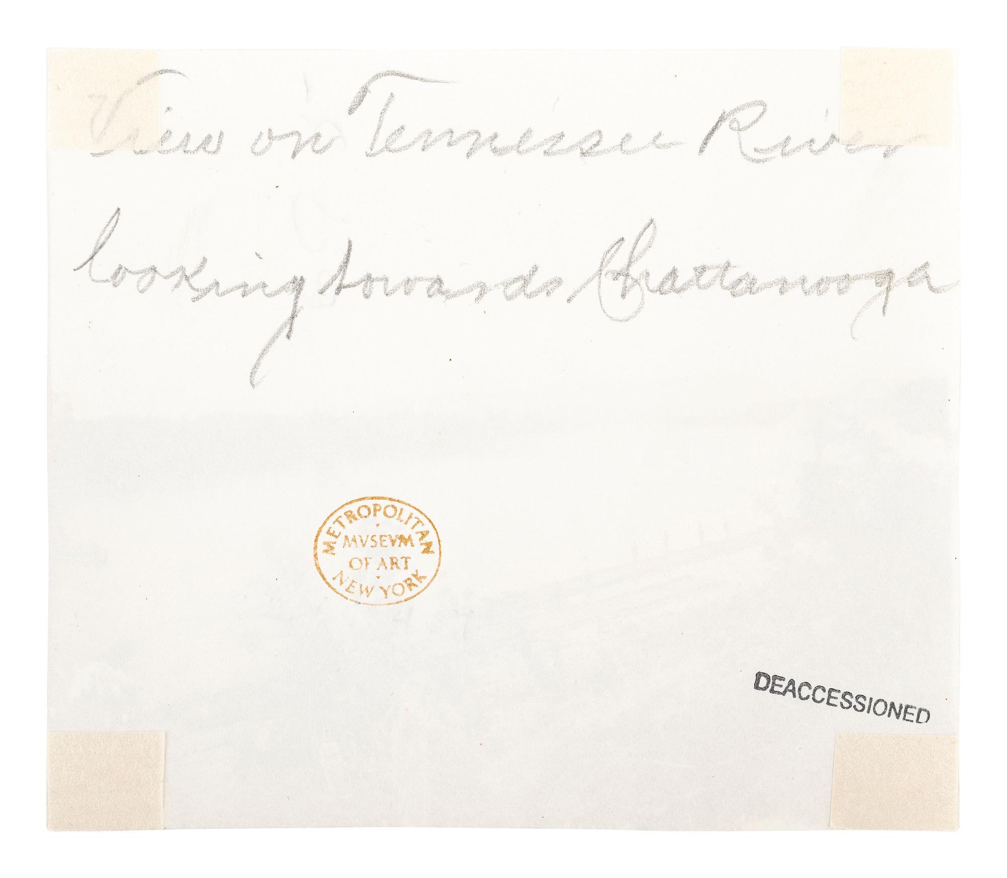 [CIVIL WAR]. BARNARD, George N. (1819-1902), photographer. View on Tennessee River looking towards Chattanooga . Ca 1864.