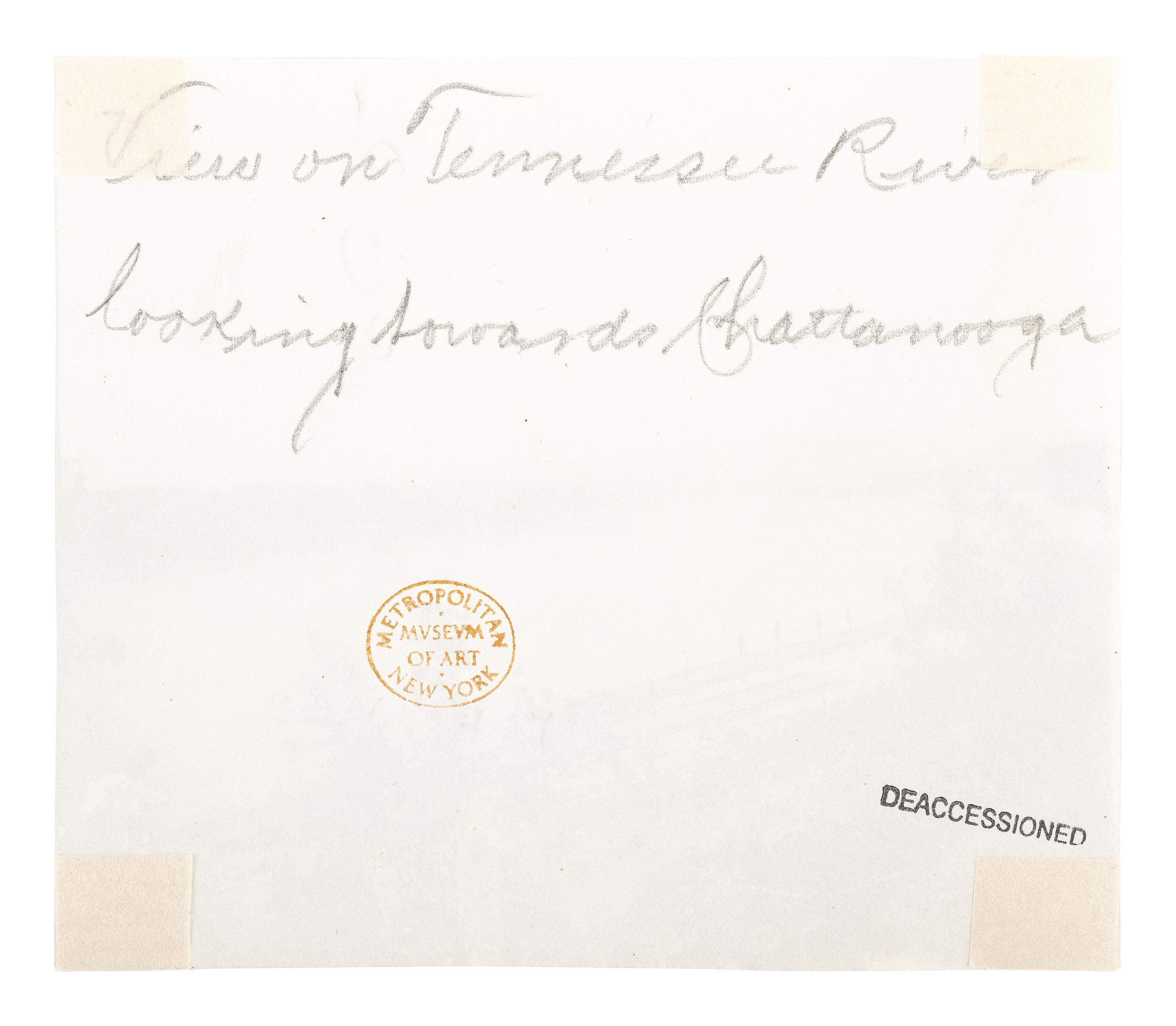 [CIVIL WAR]. BARNARD, George N. (1819-1902), photographer. View on Tennessee River looking towards Chattanooga . Ca 1864.