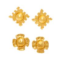 JEAN MAHIE, COLLECTION OF HIGH KARAT GOLD EARCIPS