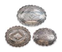 Navajo Heavily Stamped Belt Buckles