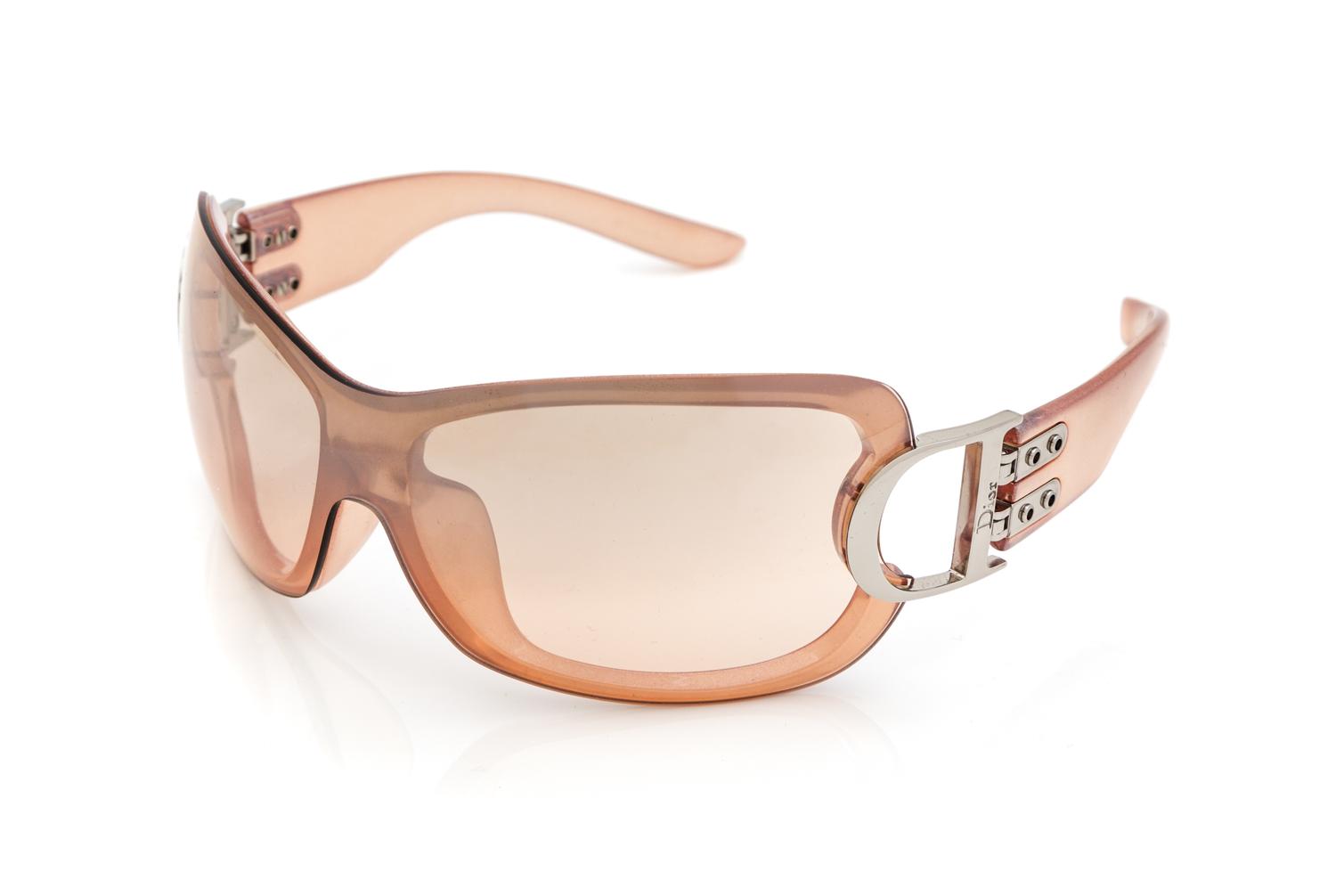 A Pair of Christian Dior Pale Pink Iridescent Sunglasses,