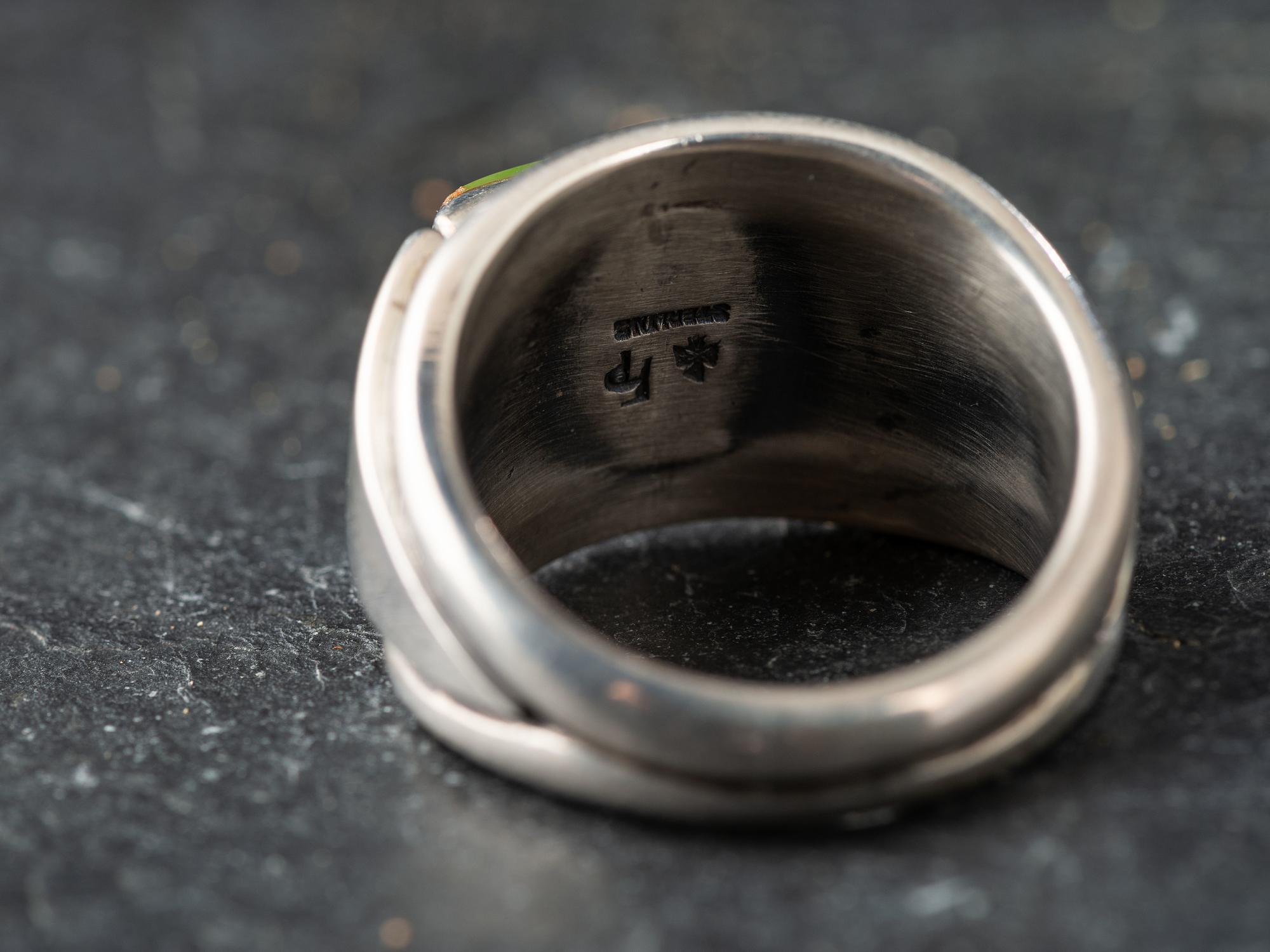 Southwestern-style Sterling Silver and Turquoise Men's Rings