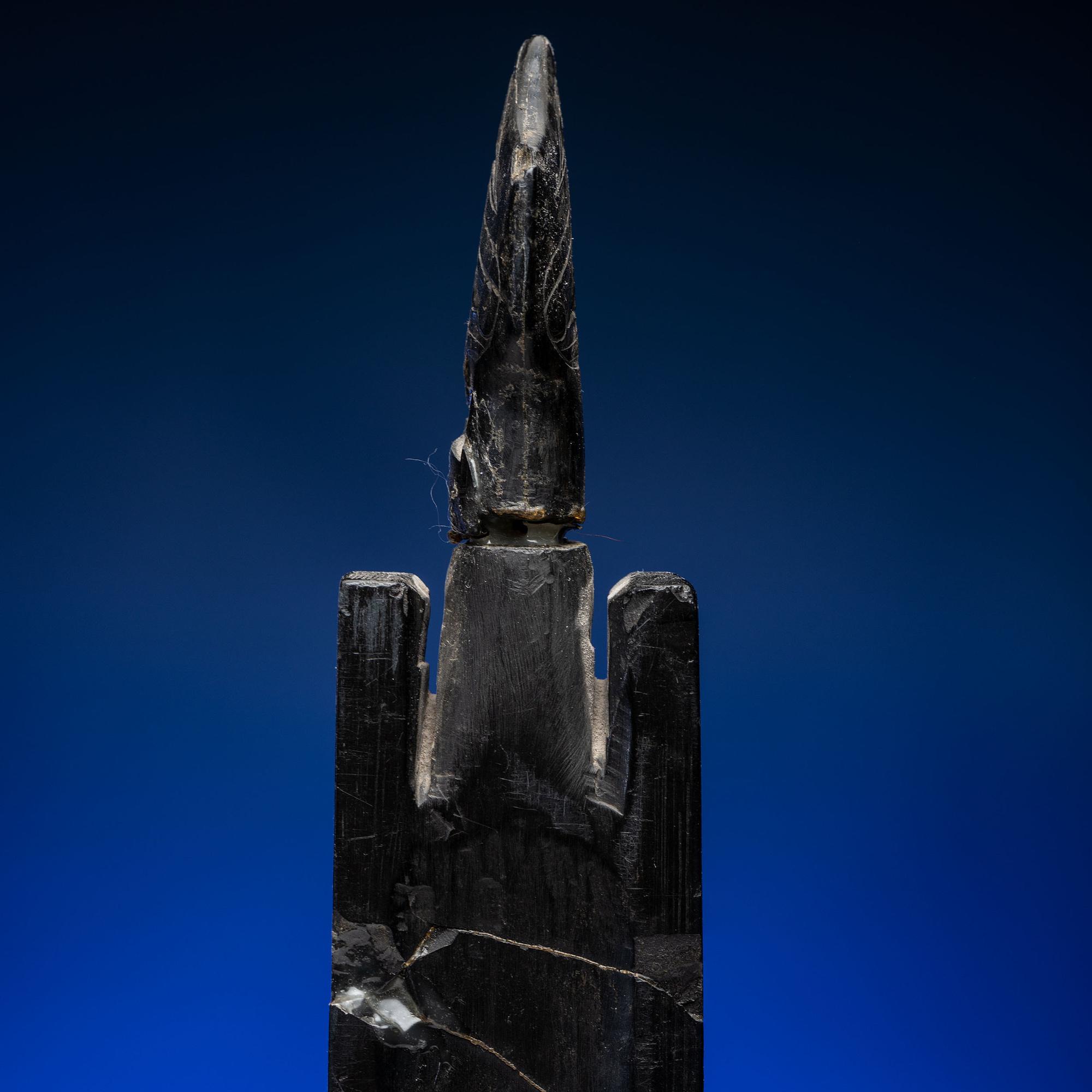Haida Carved Argillite Model Totem Pole