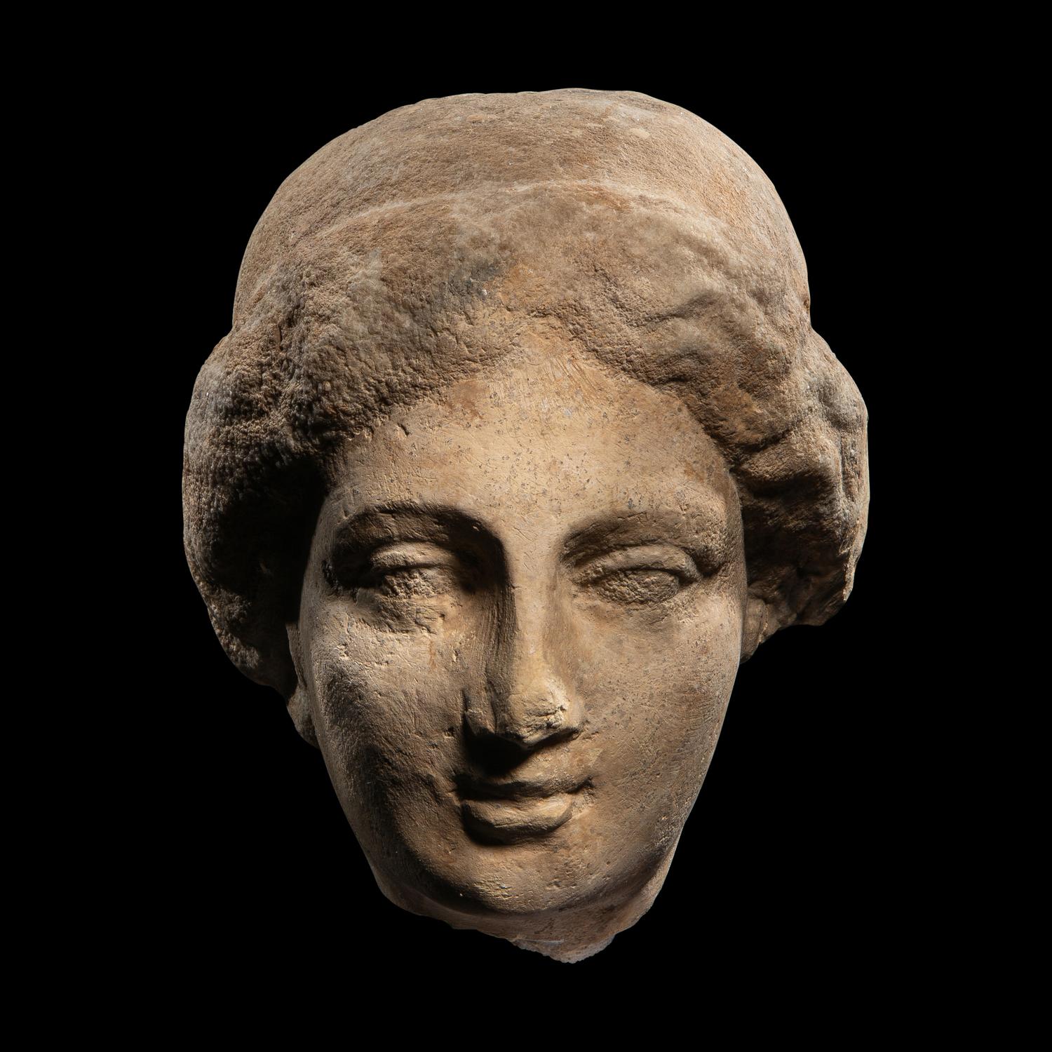 A Greek Marble Female Head