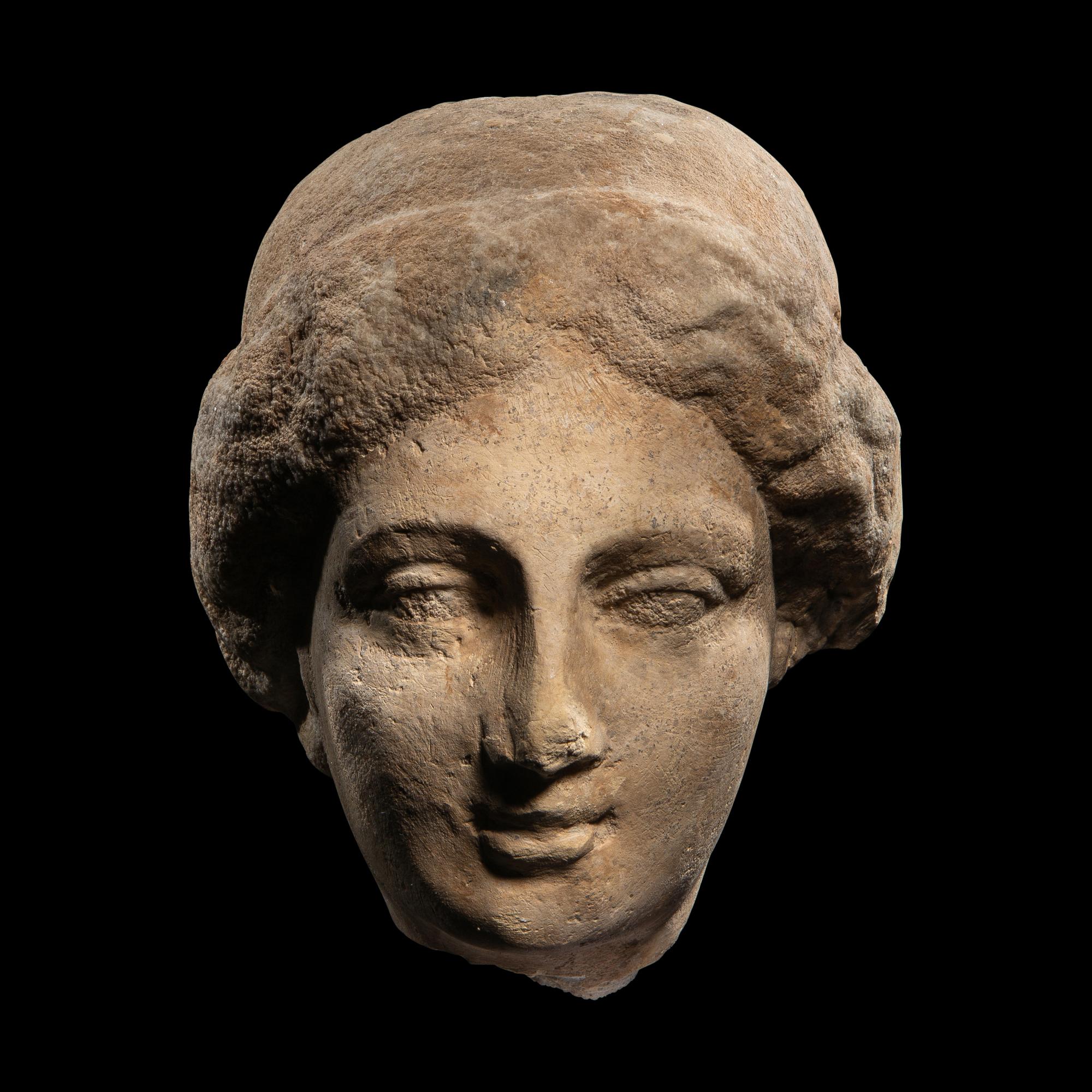 A Greek Marble Female Head