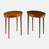Pair of Occasional Tables Minimus – Oval , 2009 Thos. Moser Cabinetmakers, Auburn, Maine