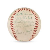 A 1936 Washington Senators Team Signed Autograph Baseball Featuring Bucky Harris (JSA Letter of Authenticity),