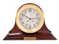 A Chelsea Mahogany and Brass Ship's Bell Clock