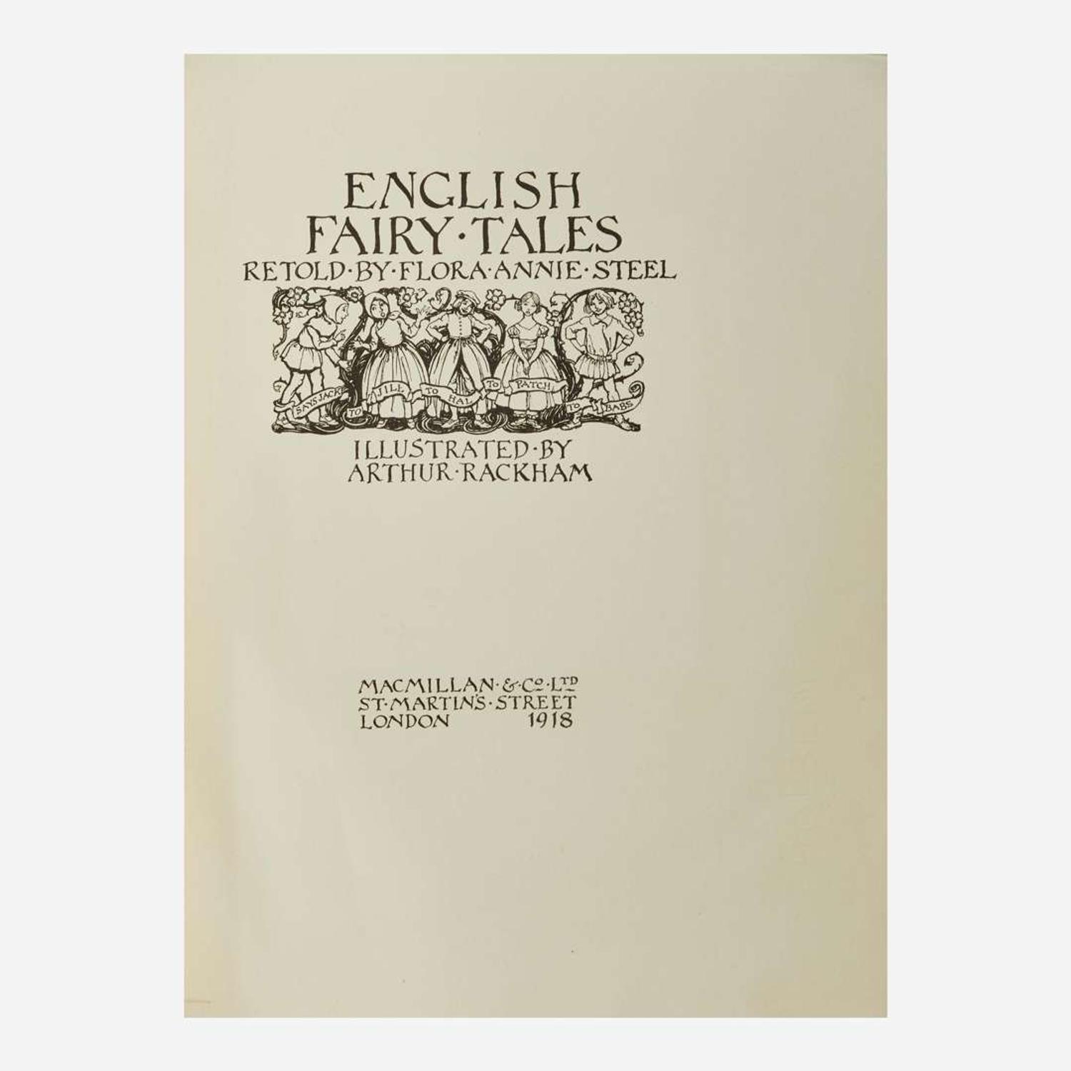 [Children's & Illustrated] [Rackham, Arthur] Steel, Flora Annie (editor) English Fairy Tales