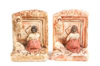Three Sets of Contemporary Western Motif Book Ends Height of tallest 6 inches