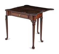 A George III Carved Mahogany Flip-Top Table