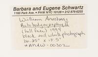 William Anastasi (born 1933) Autobodyography I-III, 1994