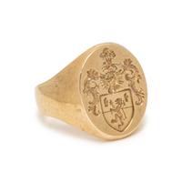 YELLOW GOLD SIGNET RING