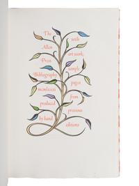 [ALLEN PRESS]. The Allen Press Bibliography. Greenbrae: Allen Press, 1981.