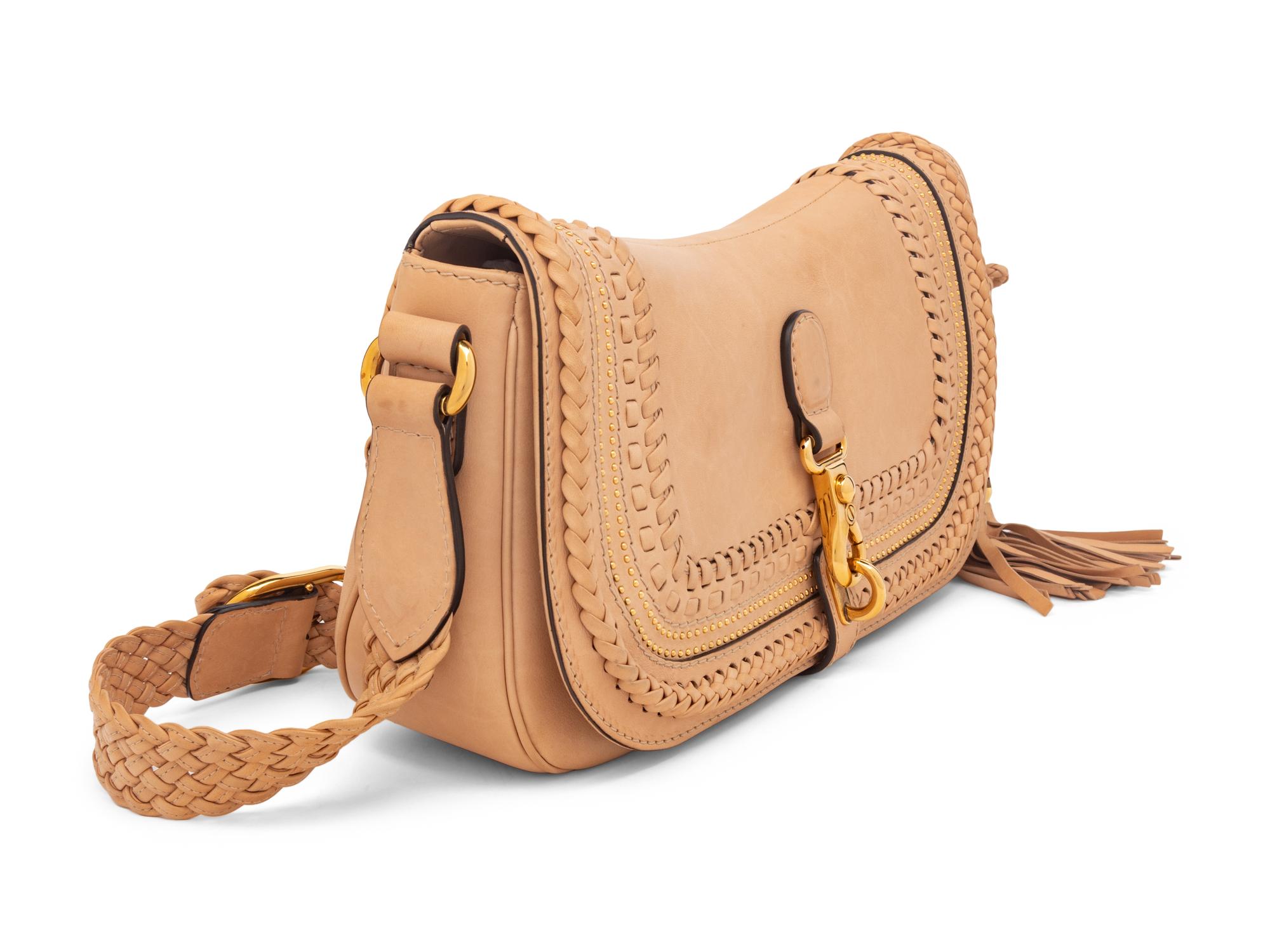 Gucci Calfskin Bag with Woven Leather Details