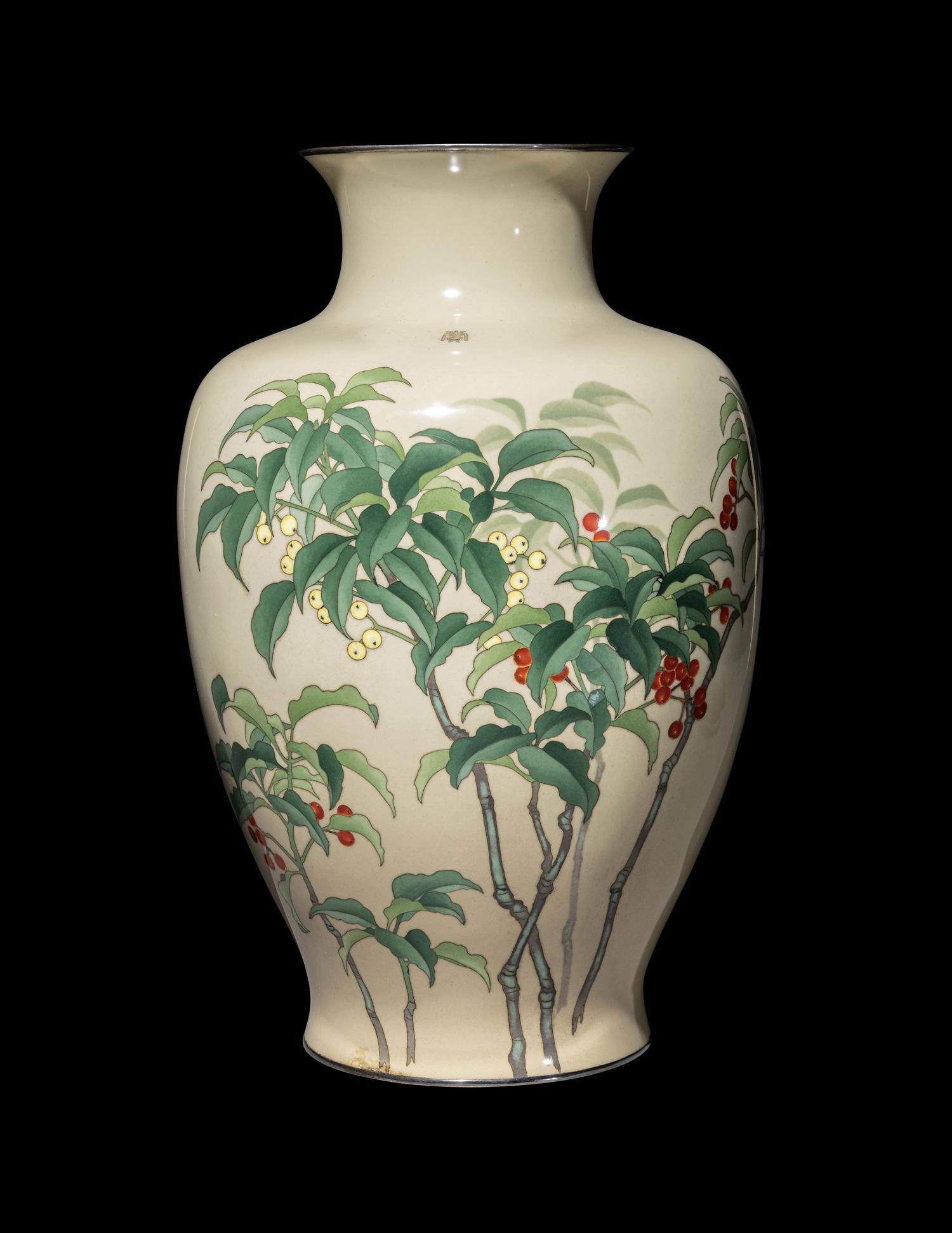 A Japanese Light Yellow Ground Cloisonn é Jar