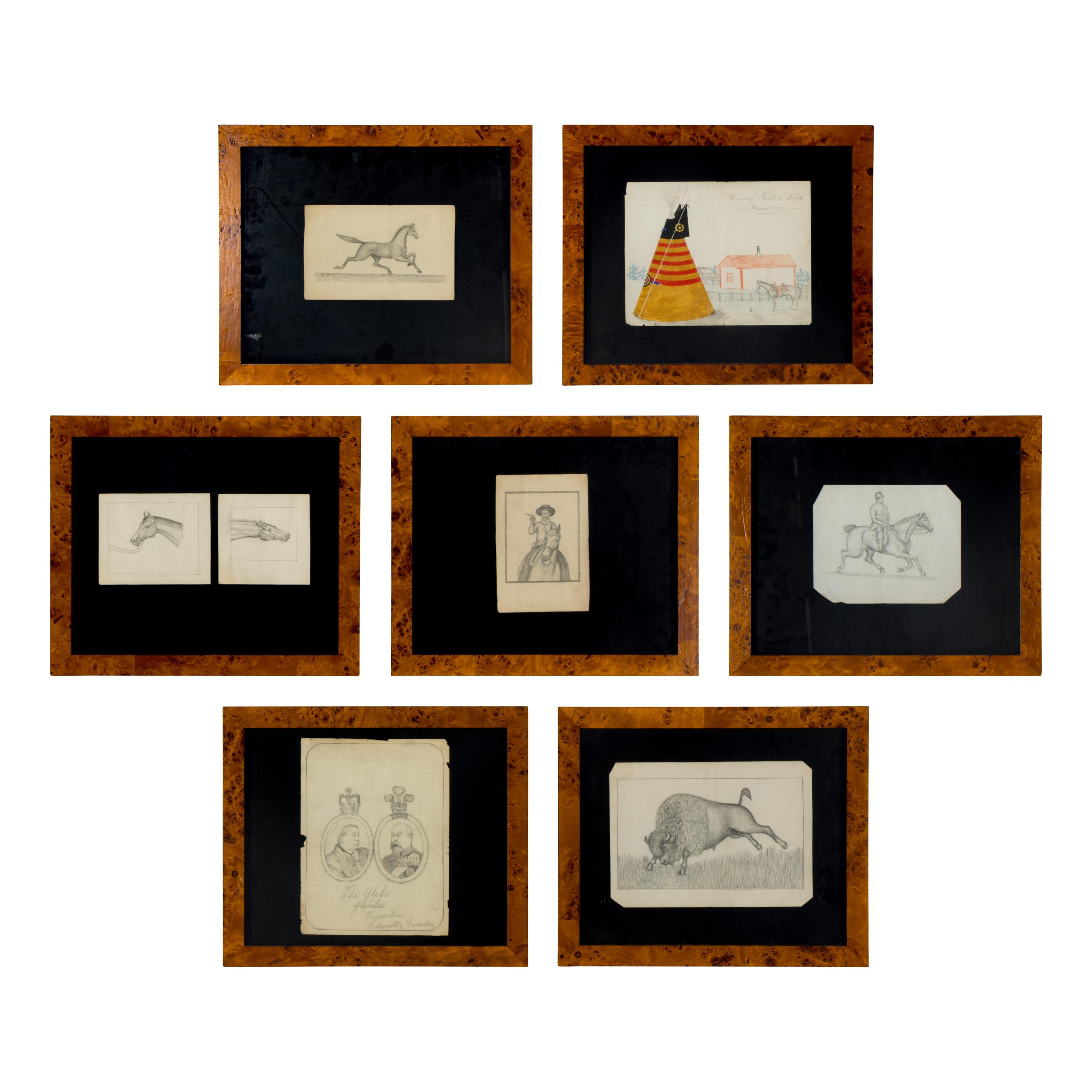 Houghton Running Rabbit (Blackfeet, 19th/20th century) — untitled, portraits and wildlife