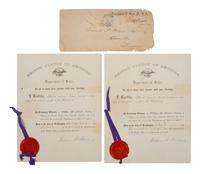 [CIVIL WAR]. Presidential pardon acknowledgement and oath of allegiance for Virginian ex-Confederate Samuel P. Wilson, Esq. 1865.